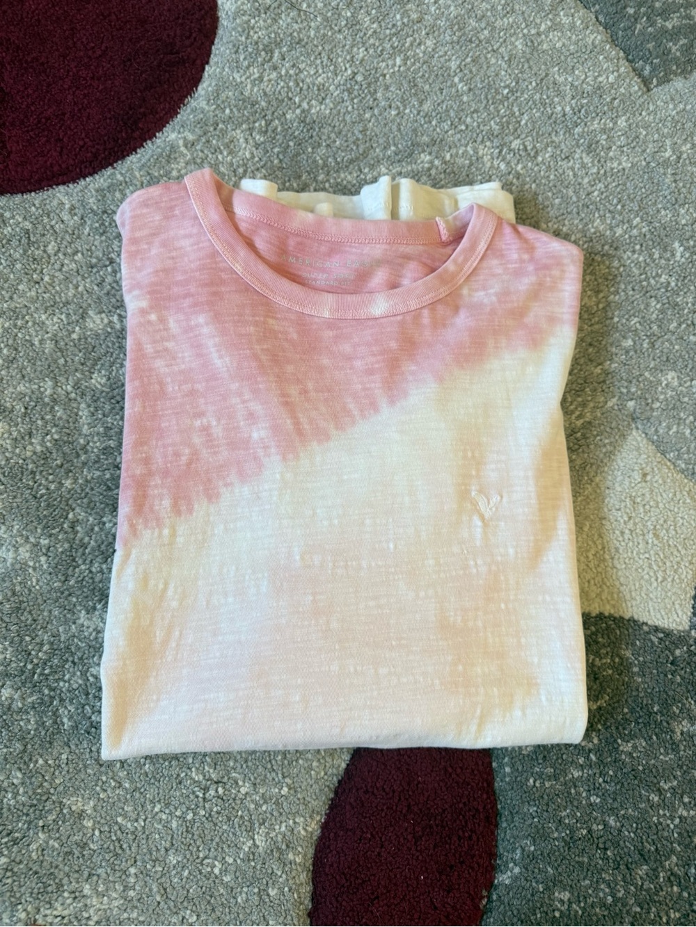 Men’s Pink & White Tie-Dye Short Sleeve Tee
